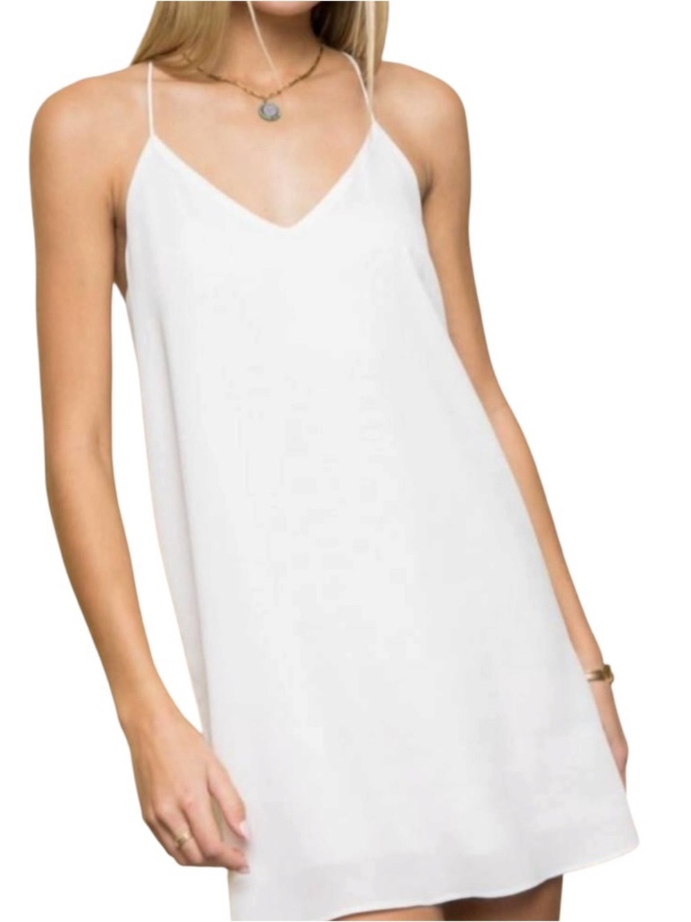 Style Rack White Racerback Lined Textured Mini Dress Small